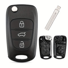 Hyundai Kia Key Fob Case 3 Buttons Flip Folding