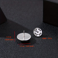 Peace Sign Collar Pin Brooch Round Lapel Pin Stainless Steel Button Buckle Pin
