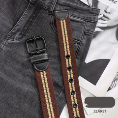 Canvas Belt Men's Decorative Jeans Punching Belt for Young Students