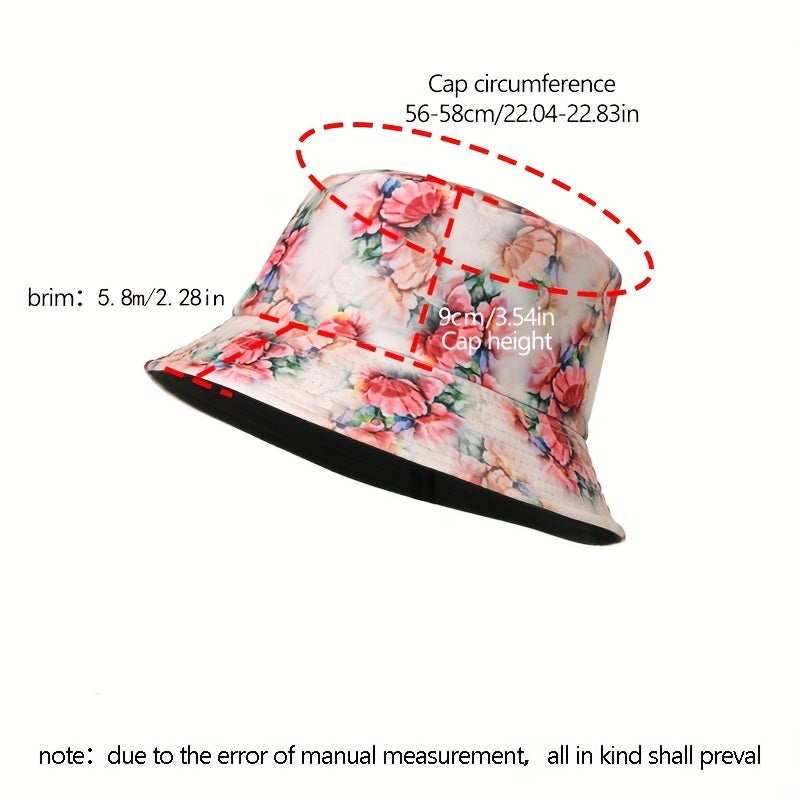 Striped Graffiti Print Bucket Hat Hip Hop Tie Dye Casual Fisherman Cap