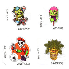 50pcs Skeleton Stickers for Laptops, Skateboards - Cool Decal Pack
