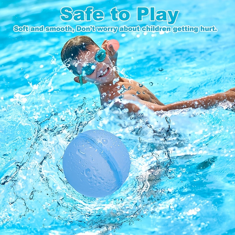 Silica Gel Water Balloon 24pcs Automatic Rapid Injection Reusable Water Balloon
