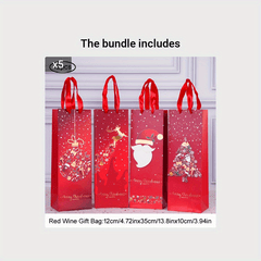 12pcs Christmas Wine Bag Gift Bag for Festive Parties