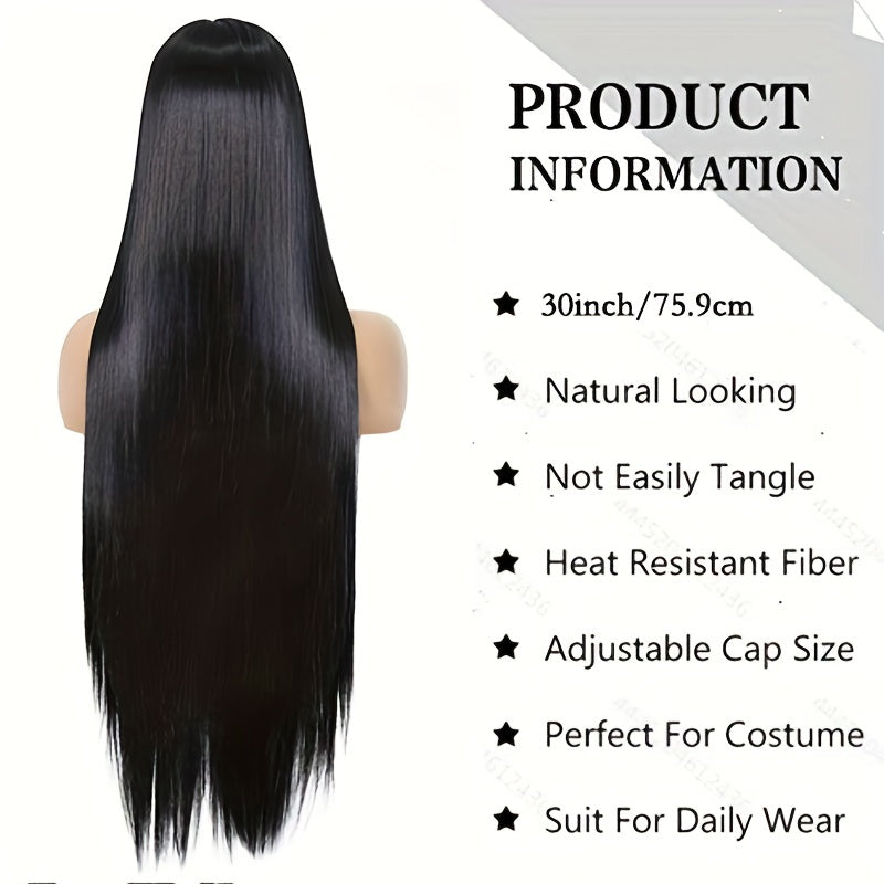 Long Straight Hair Headband Wig for Women