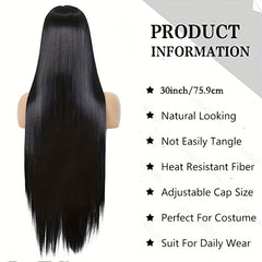 Long Straight Hair Headband Wig for Women