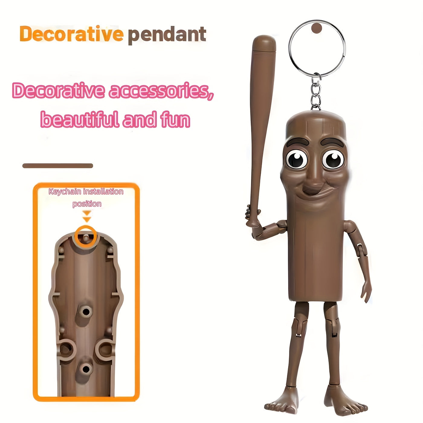 Wooden Stick Figure Assembly Kit Hanging Ornament Doll