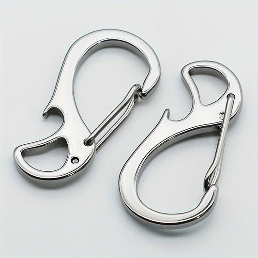 Outdoor Stainless Steel Bottle Opener Keychain Rust Proof Spring Hook