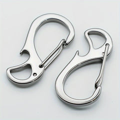 Outdoor Stainless Steel Bottle Opener Keychain Rust Proof Spring Hook