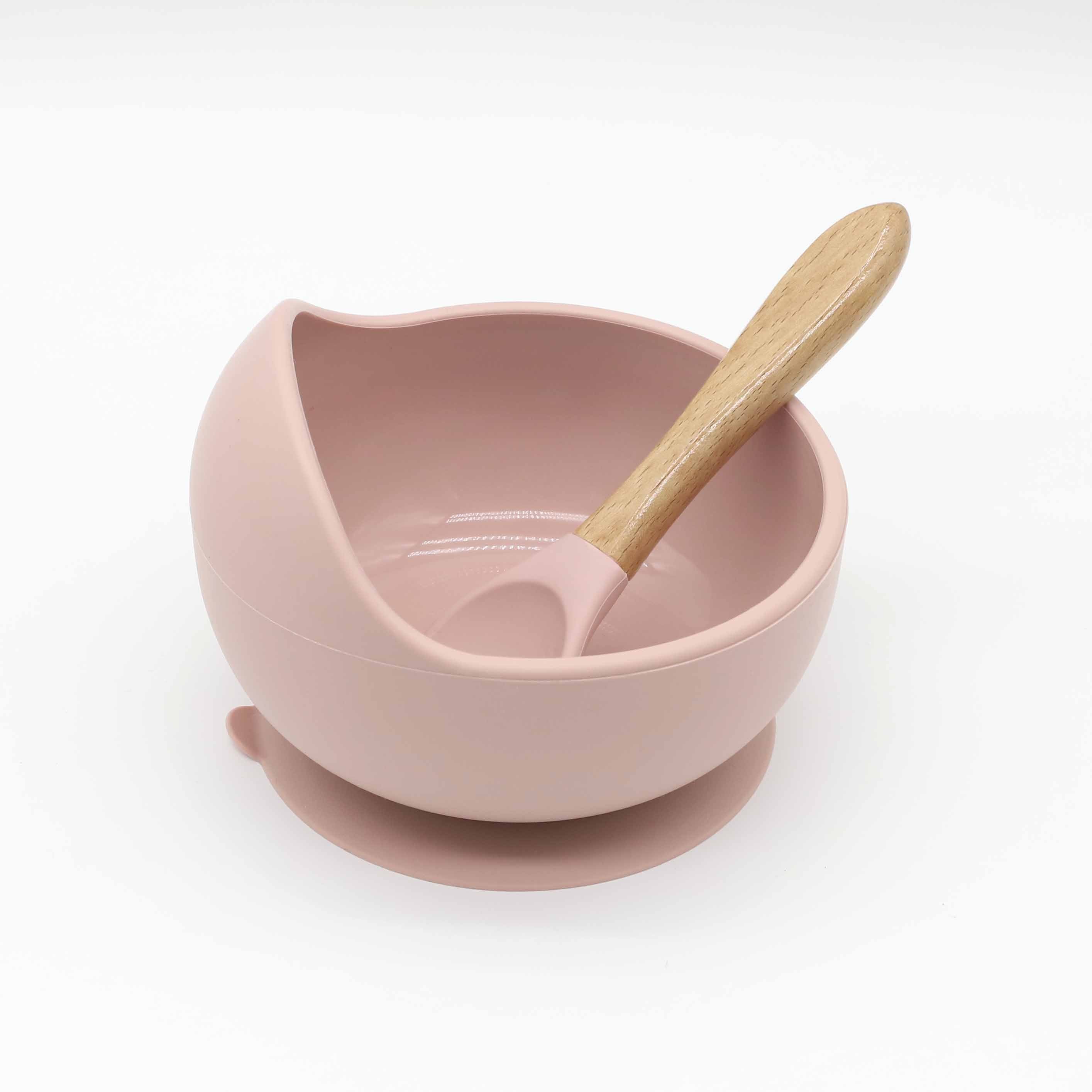 Baby Suction Bowl & Spoon Set Silicone Weaning Food Bowls