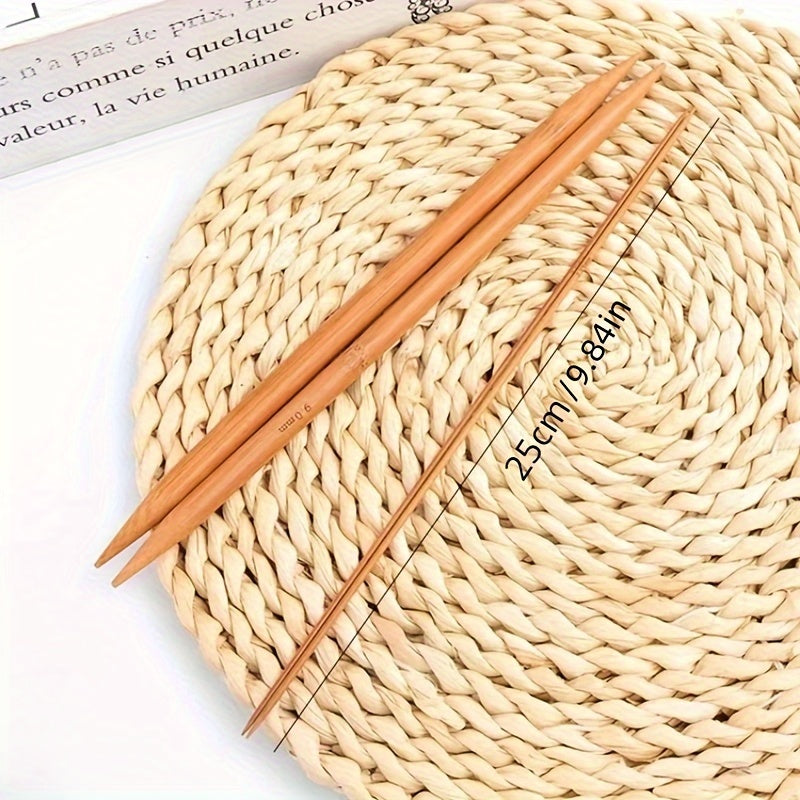 4pcs Double-ended Bamboo Sweater Needles Halloween Christmas For Mom