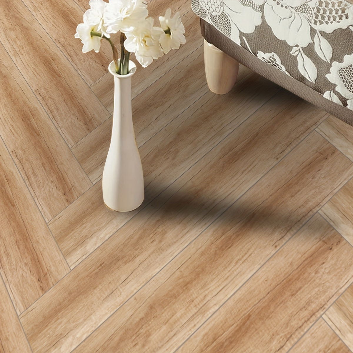 Wood Grain Printed Floor Stickers Waterproof Anti-slip Tile Stickers