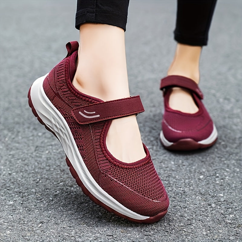 Women's Backless Walking Shoes Flying Woven Slip on Sneakers