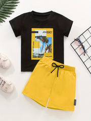 Boys Journey Graphic Tee & Drawstring Shorts Set