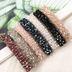 Sparkly Rhinestone Flower Hair Barrette French Style Hair Clip