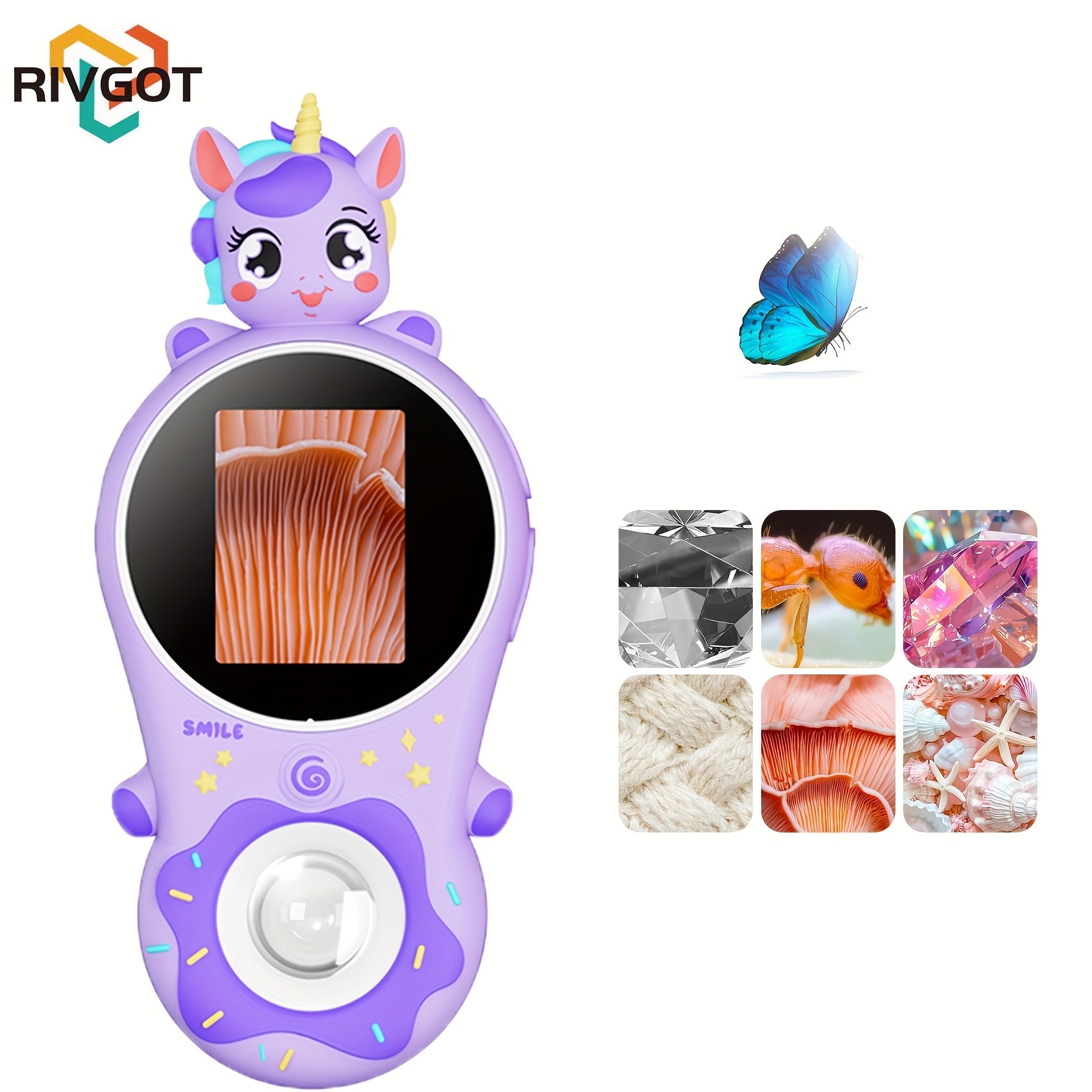 USB Charging Unicorn Digital Microscope 500x Magnification