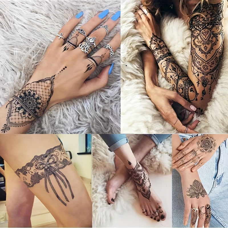 Waterproof Floral Temporary Tattoos for Women