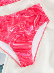  One Shoulder Cut Out Bikini Set