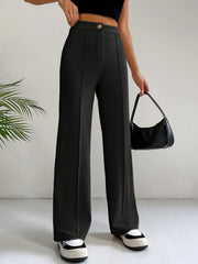 High Waist Straight Leg Trousers