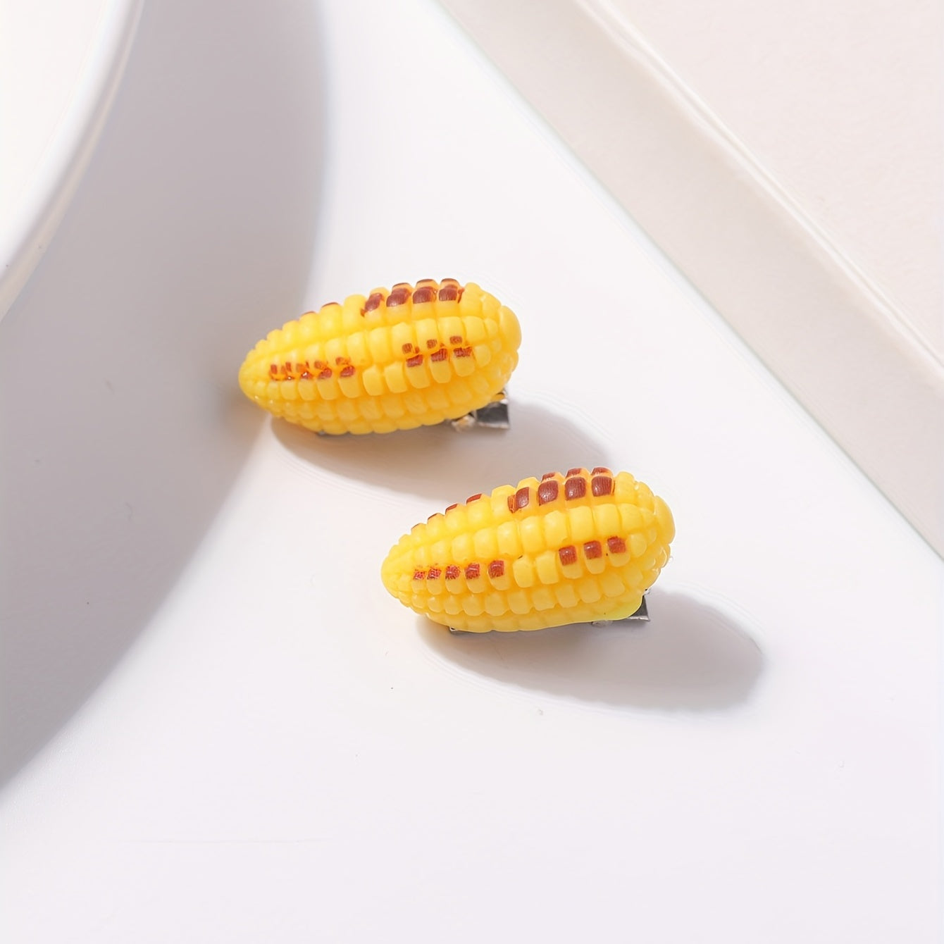 2pcs Corn Hair Clips Fun Food Barrette Hair Accessory