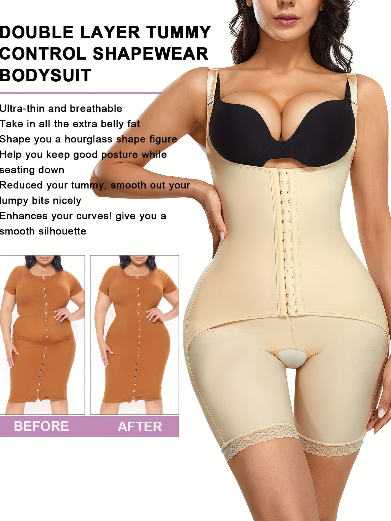 Tummy Control Yoga Jumpsuit Body Shaping Bodysuit Women's Activewear