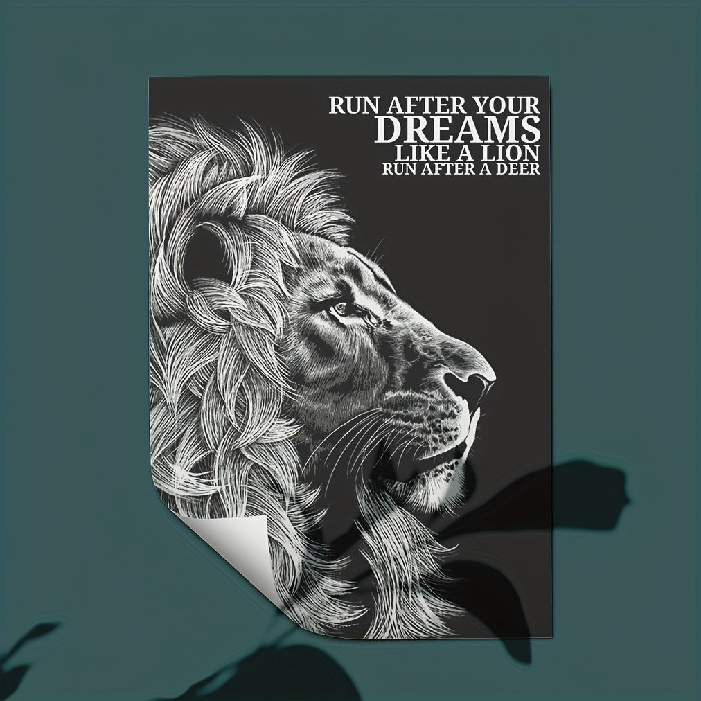 Lion and Quote Wall Stickers for Kids Room Decor