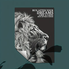Lion and Quote Wall Stickers for Kids Room Decor