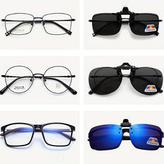 Clip On Glasses Polarized Lens Flip Up Sunglasses UV400