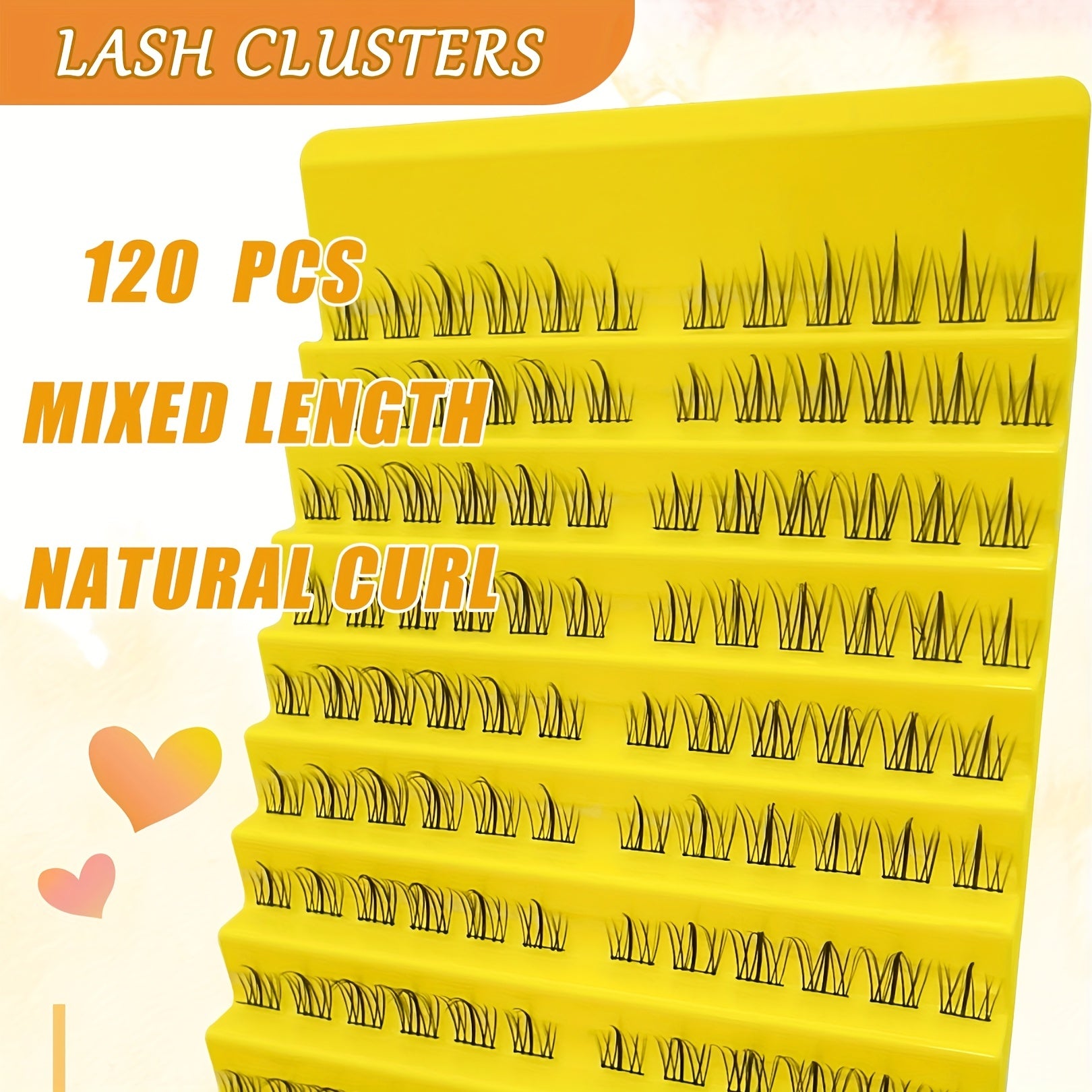 120pcs Smooth Faux Mink False Eyelashes DIY All Match Cluster