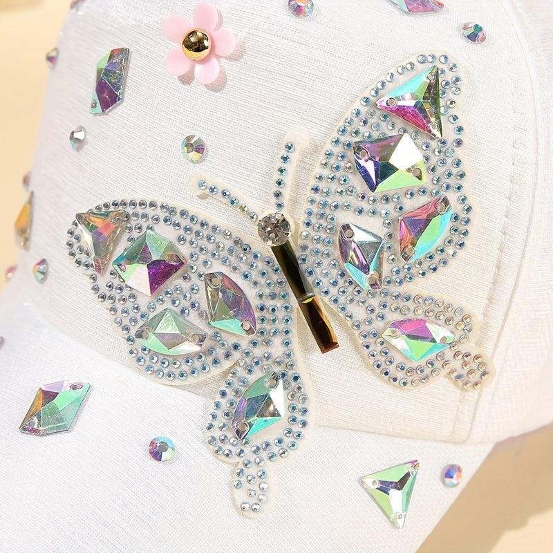 Argyle Butterfly Lady Baseball Cap Adjustable Cap