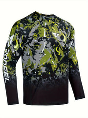 Men's Camo UPF 50 Sun Protection Shirt Long Sleeve Quick Dry