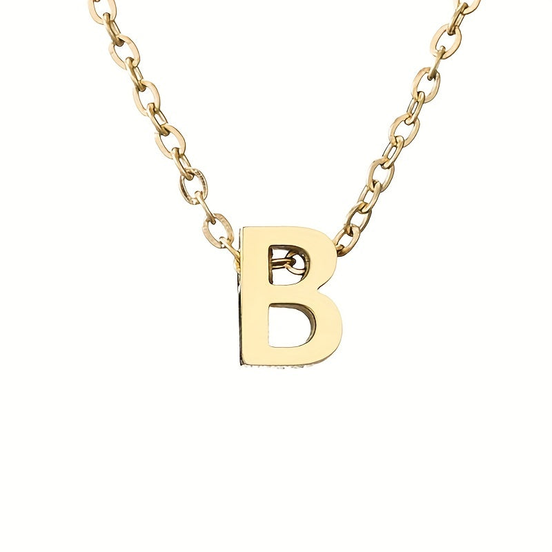 26 Letters Golden Love Initial Necklace Bridesmaid Gift