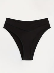 High Stretch Bikini Bottom Sexy Style High Cut Beachwear