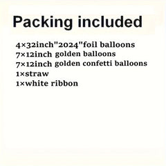 20pcs Golden Year Theme Party Balloon Decoration Set