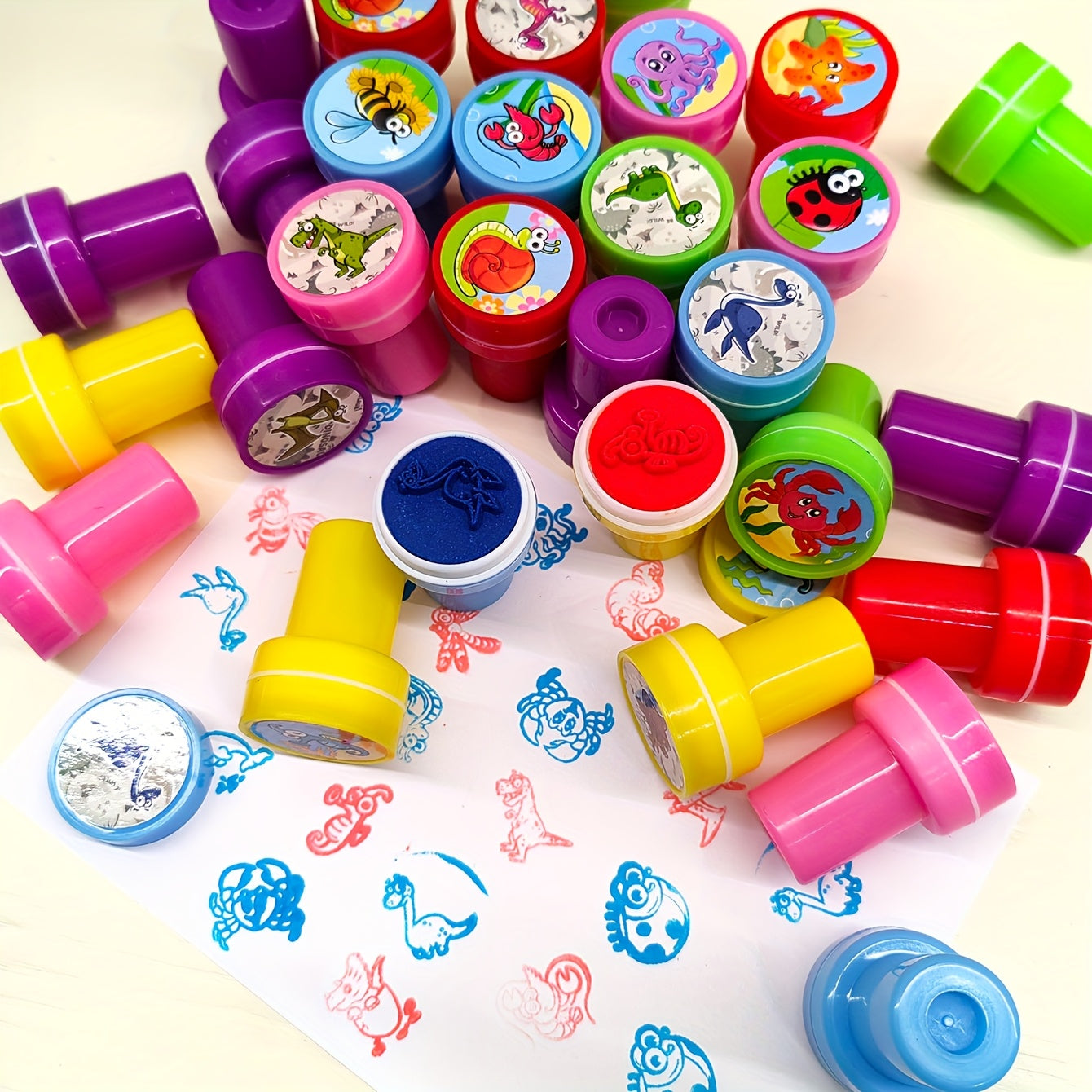 Cartoon Stamp Set for Interactive Stamping Game