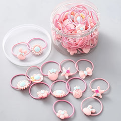 40pc Girls Elastic Hair Tie Hair Rope Hair Ring Hair Accessories