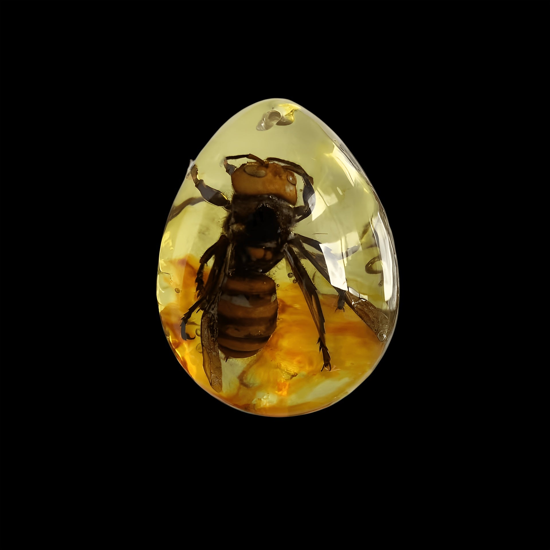 Resin Amber Green Pendant Necklace - Various Styles