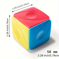 Magic Eye Cube Yellow Orange Shape Puzzle Toy ABS Material Gift Bra