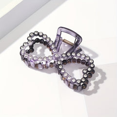 Vintage Rhinestone Hair Claw Transparent Shark Claw Hair Accessory