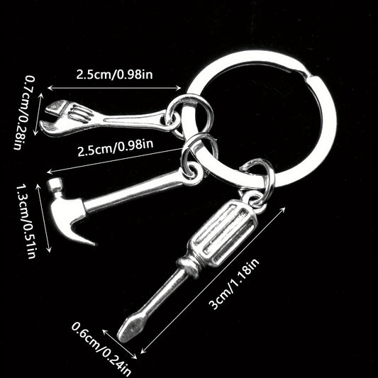 Stainless Steel Tool Keychain Hammer Wrench Screwdriver