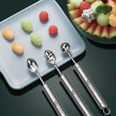 3pcs Stainless Steel Melon Baller Scoop Watermelon Spoon