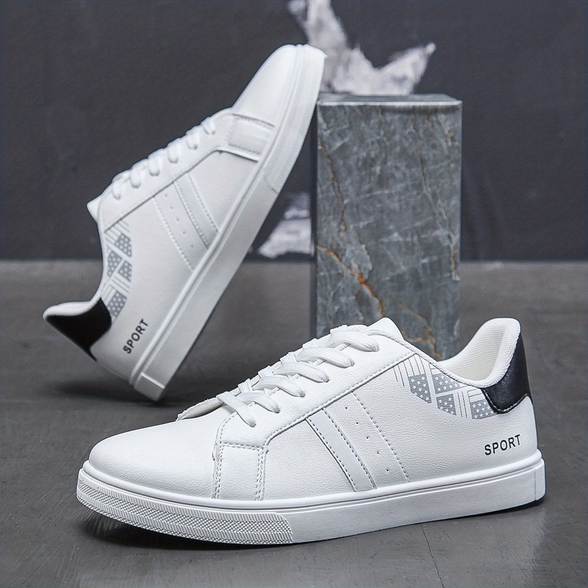 Men's Lace up Sneakers Skate Shoes Good Grip Breathable