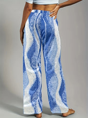  Casual Pants Women's Plus Letter Print Wide Leg Trousers