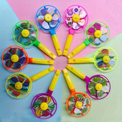 10pcs Colorful Small Windmill Whistle Aid Props Candy Colorful Whistle Windmill