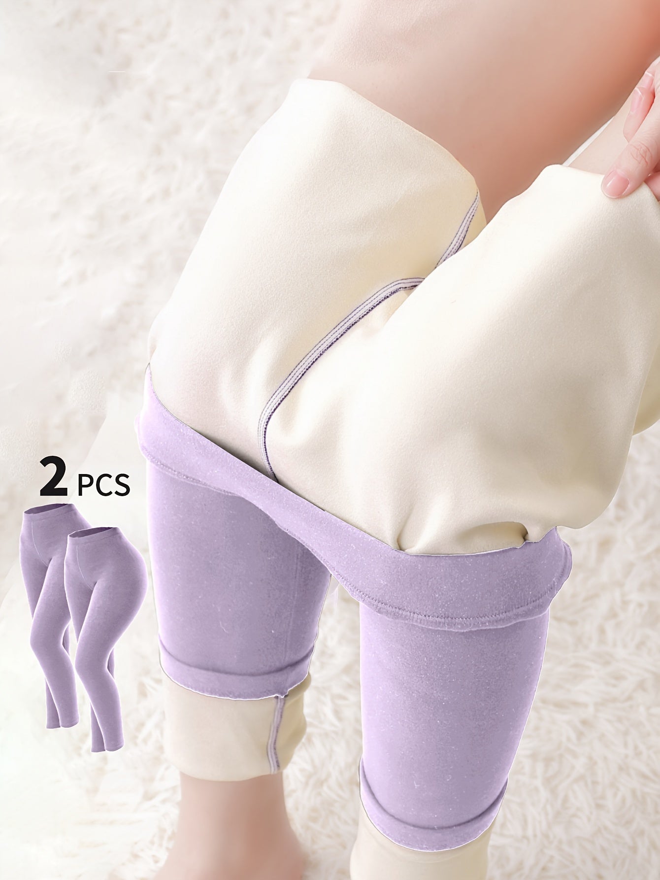 Plush Thermal Pants Soft & Comfy Elastic Tights For Winter Women's Lingerie