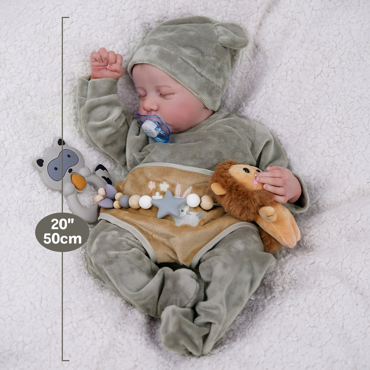 20" Levi Reborn Baby Doll - Realistic Full Vinyl Newborn Washable Doll