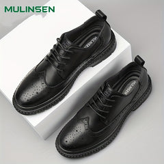 Men's Leather Brogue Dress Shoes for Wedding Party