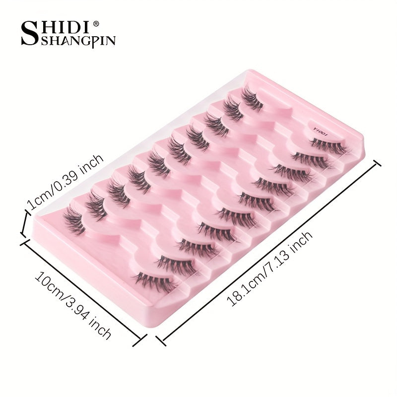 10 Pairs 3D Soft Natural False Eyelashes Fluffy Wispy Lashes Extension