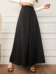Stripe Print Wide Leg Pants Casual Loose Pants
