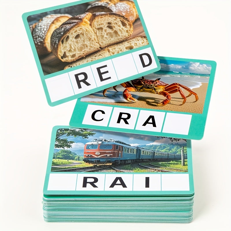 Magnetic Puzzle Game Box with 26 Letters & Vocabulary Cards