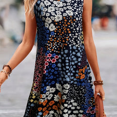  Women's Ditsy Floral Print Tank Dress